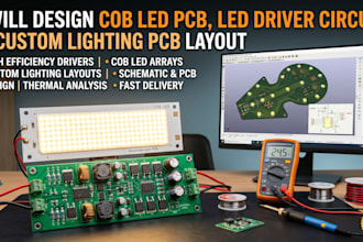 design cob led pcb, led driver circuit and custom lighting pcb layout