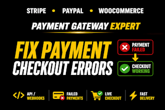 fix stripe or paypal checkout errors on your website