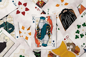 design custom playing card card game design card illustration card game design