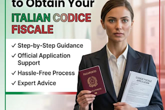 provide assistance to obtain your italian codice fiscale