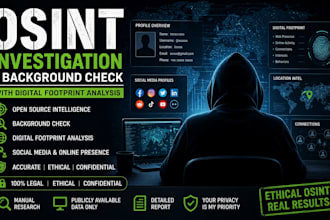 do osint investigation and background check with digital footprint analysis