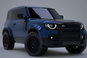 build 3d car for automotive ecommerce, 3d car rendering, glb file, 3d car advert