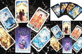 design card game, tarots cards, tcg with custom card design and illustration