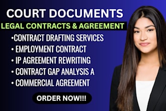 professionally draft, review, and rewrite legal contracts and agreements