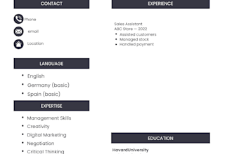 design a professional CV resume and cover letter