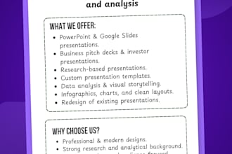 create professional powerpoint presentations with research and data analysis