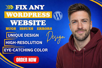 fix wordpress issues, errors, bugs, css, provide wp help and html fix