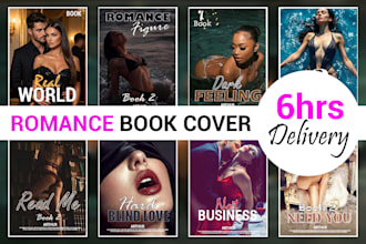 do professional dark romance, KDP book cover design