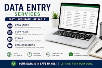 do fast and accurate data entry copy paste and typing work