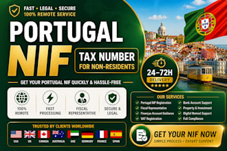 get your portugal nif tax number fast with fiscal representative