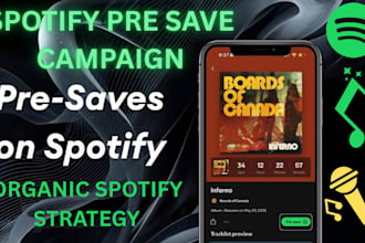 set up spotify pre save campaign and organic music promotion strategy