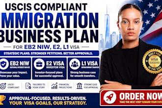 write a uscis immigration business plan for eb2 niw, e2, l1, eb5 visa USA