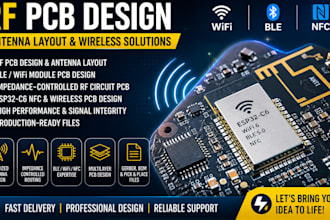 design rf pcb, antenna layout, ble wifi module and esp32 wireless pcb