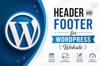design header and footer for wordpress website