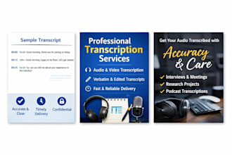 do accurate transcription of interviews, meetings  research