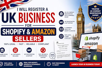 register a UK business for shopify and amazon sellers with vat support