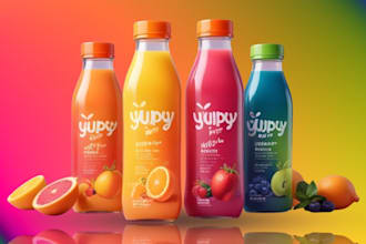 design packaging for food and snacks, pouches, juices, bags, boxes, and mockups