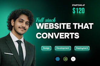 be your frontend backend full stack web developer for saas website react js