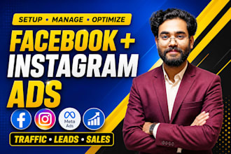 setup and manage meta facebook linkedin and ig ads campaign for leads and sales