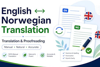 translate english and norwegian manually