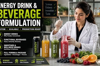 create energy drink, functional beverage and smoothie formulations