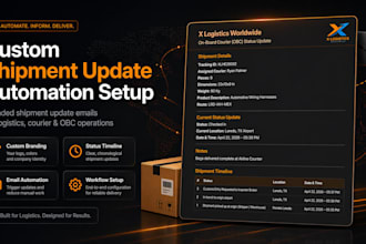 set up automated status updates for logistics companies