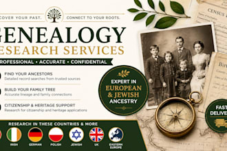 do italian, irish, german, polish genealogy ancestry research
