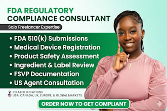 provide expert fda regulatory compliance and submission consulting