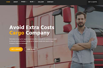 design logistics website freight website moving company trucking website
