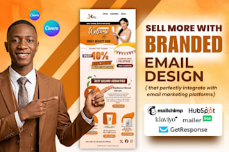 design branded canva figma email templates newsletter for klaviyo omnisend brevo