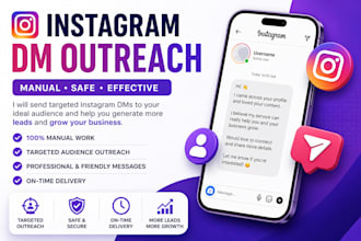 do instagram dm outreach and generate leads manually