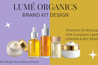 design luxury skincare brand kit with fda compliant labels