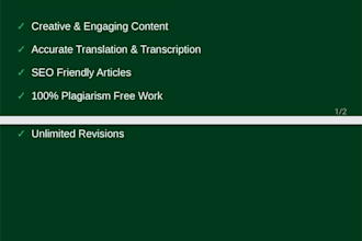 do fast typing translation and creative content writing