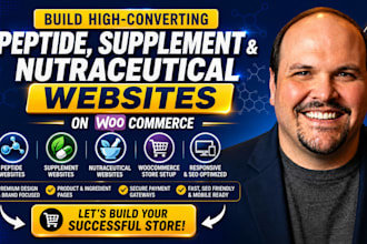 build peptide, supplement, nutraceutical website and woocommerce ecommerce sites
