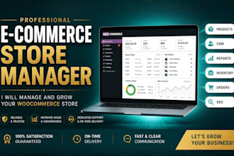 be your ecommerce store manager for woocommerce operations and growth