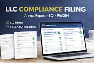file your llc annual report in any state and boi report with fincen