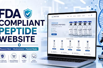 build fda compliant peptide website, research peptide store woocommerce