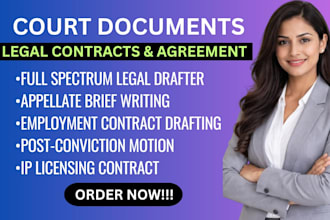 draft legal lawsuit, complaints, petitions and legal motions
