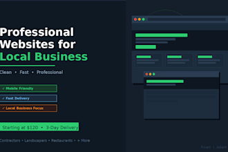 build a professional website for your local business or company