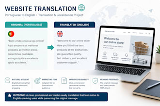 translate english to portuguese professionally