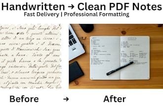 convert handwritten notes into clean professional PDF notes