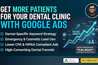 setup and manage google ads PPC campaign for dentist and dental clinic