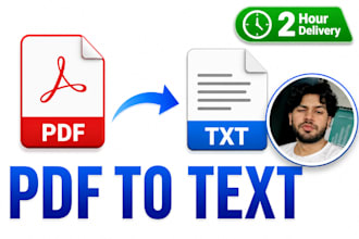 convert PDF to text full accurate and 2hr delivery
