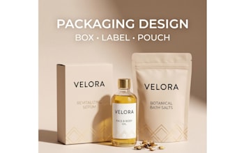 design product packaging, box, label and pouch design with 3d mockup