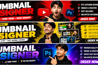 design eye catching youtube thumbnail for high CTR and views