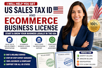 help you obtain US sales tax id and ecommerce business license fast