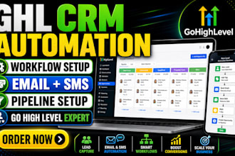 set up gohighlevel crm automation ghl workflows email sms follow up