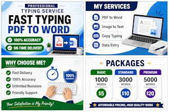 provide fast and accurate typing services