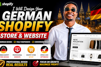 design a german shopify store, german shopify website and shopify store design