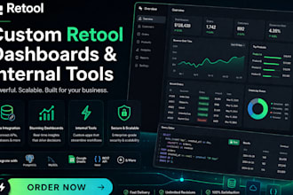 build retool dashboards and internal tools with API and database integration